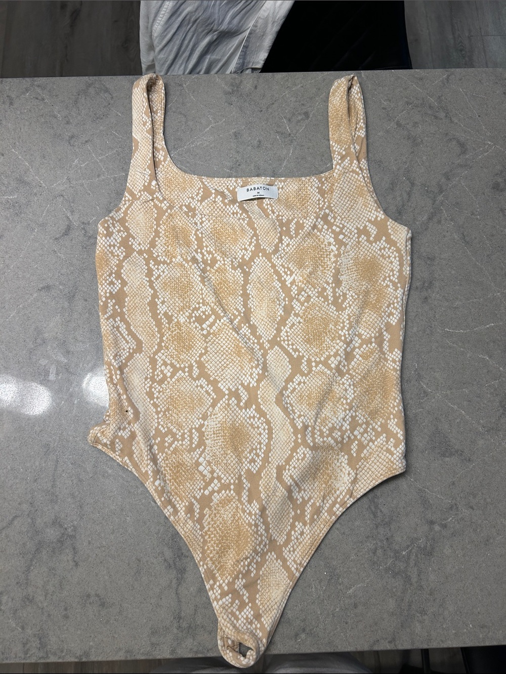 Babaton Beige Snake-Print Kids One Piece Bodysuit